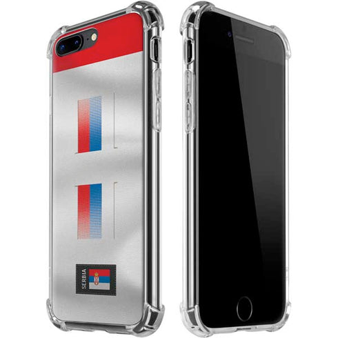 Serbia Soccer Flag iPhone 7/8 Plus Clear Case
